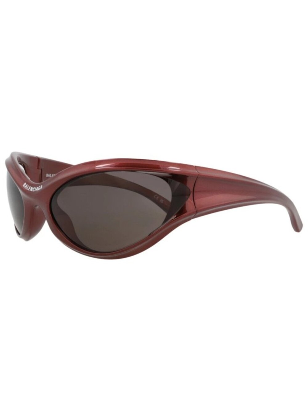 New Balenciaga Women's Sunglasses Shield Wrap Bio Injection Frame Unisex Grey